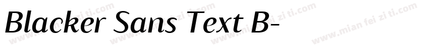 Blacker Sans Text B字体转换